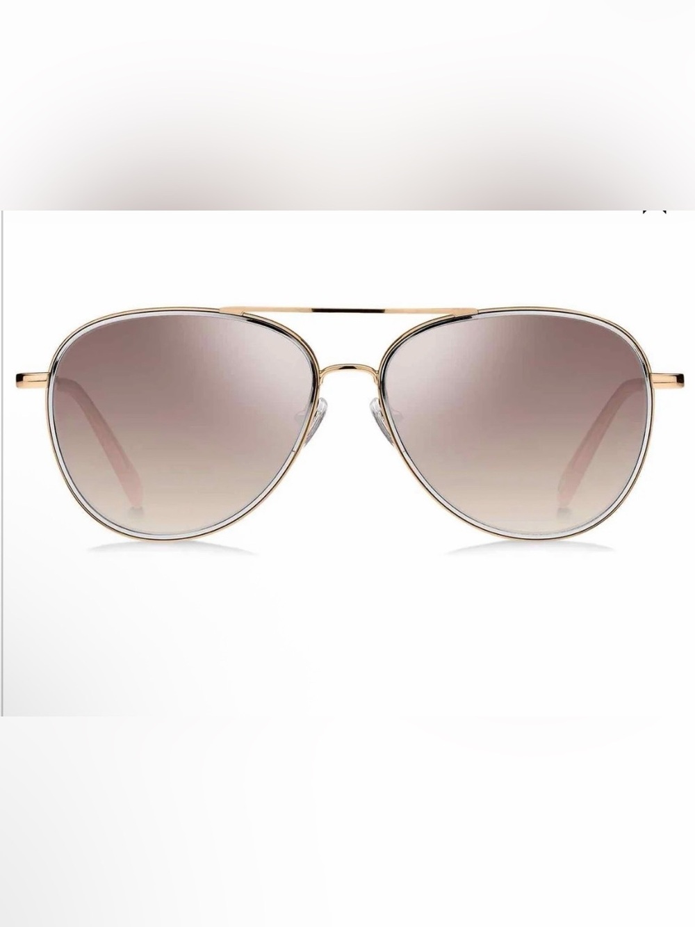 LOW START Fossil Rose Gold Aviator Sunglasses - Picture 5 of 8